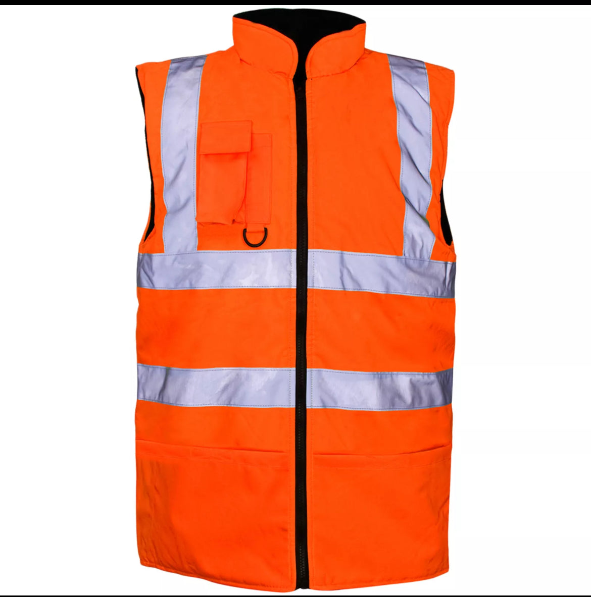 Mens hi vis work reversible bodywarmer
