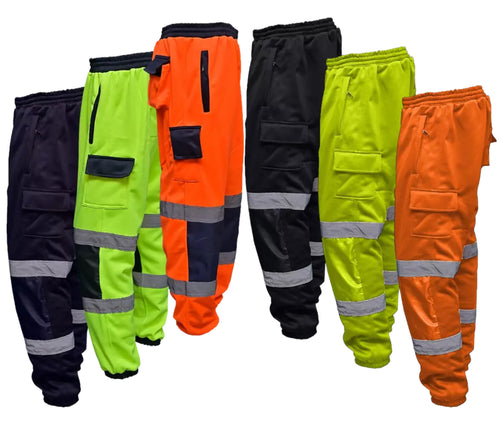 Mens hi vis work joggers