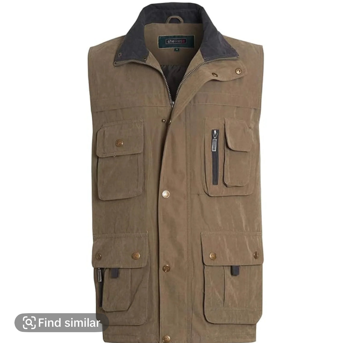 Men’s hunting outdoor highmount moleskin multi pocket bodywarmer vest