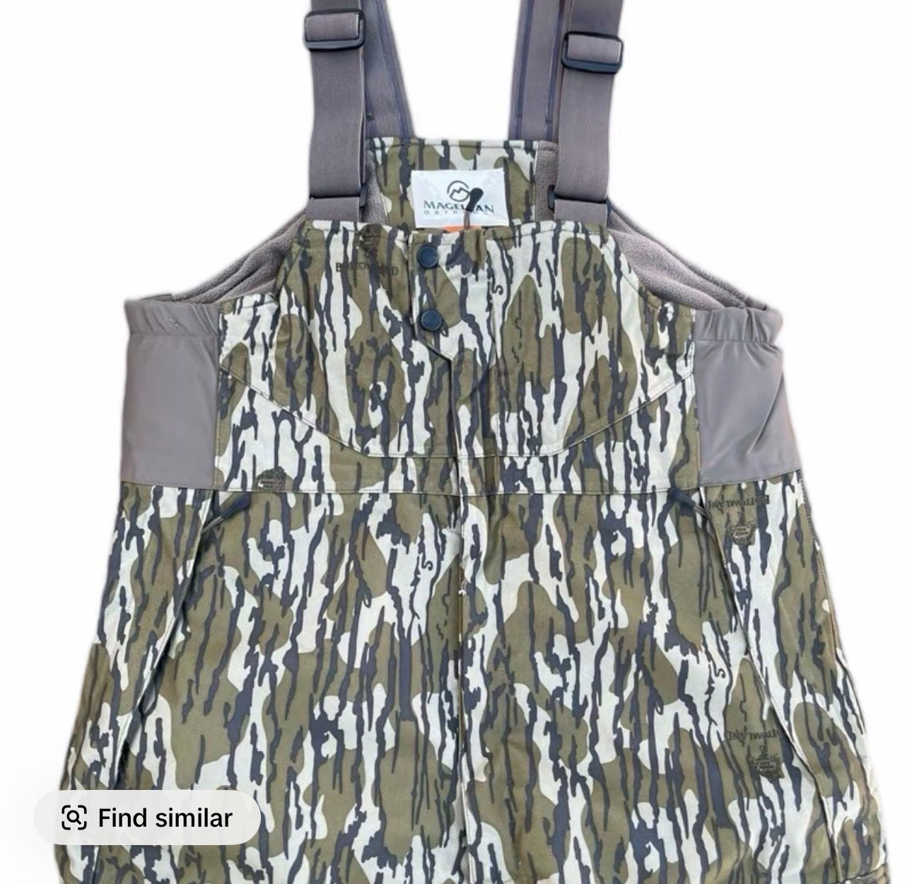 Men’s Magellan mossy oak fishing hunting padded waterproof windproof bib brace