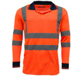Men’s work hi vis long sleeve polo