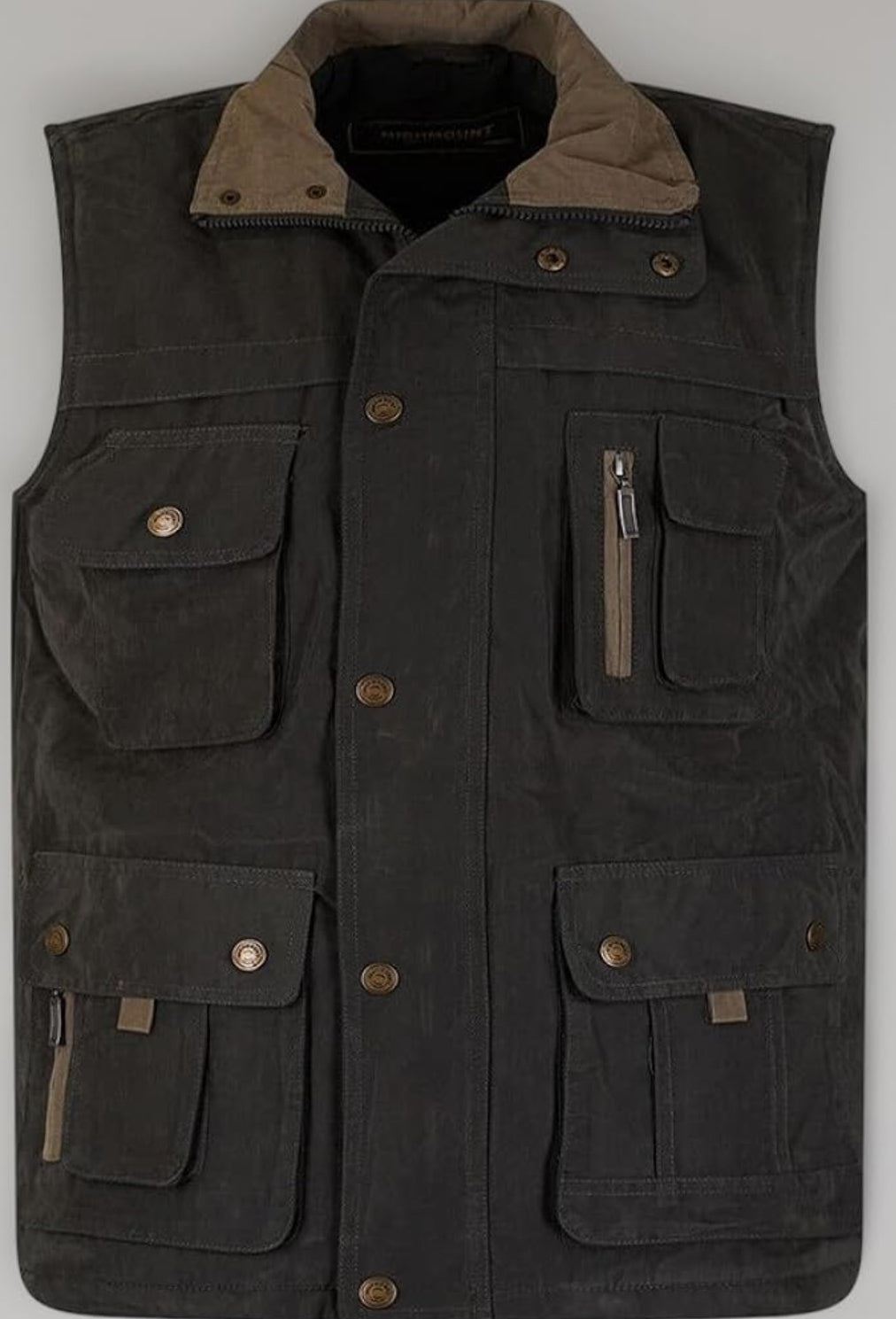 Men’s hunting outdoor highmount moleskin multi pocket bodywarmer vest