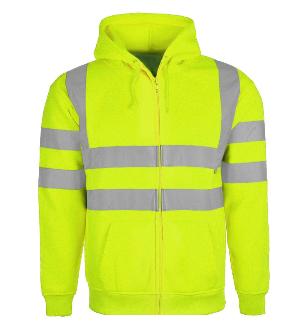 Mens zip Hi vis work hoodie