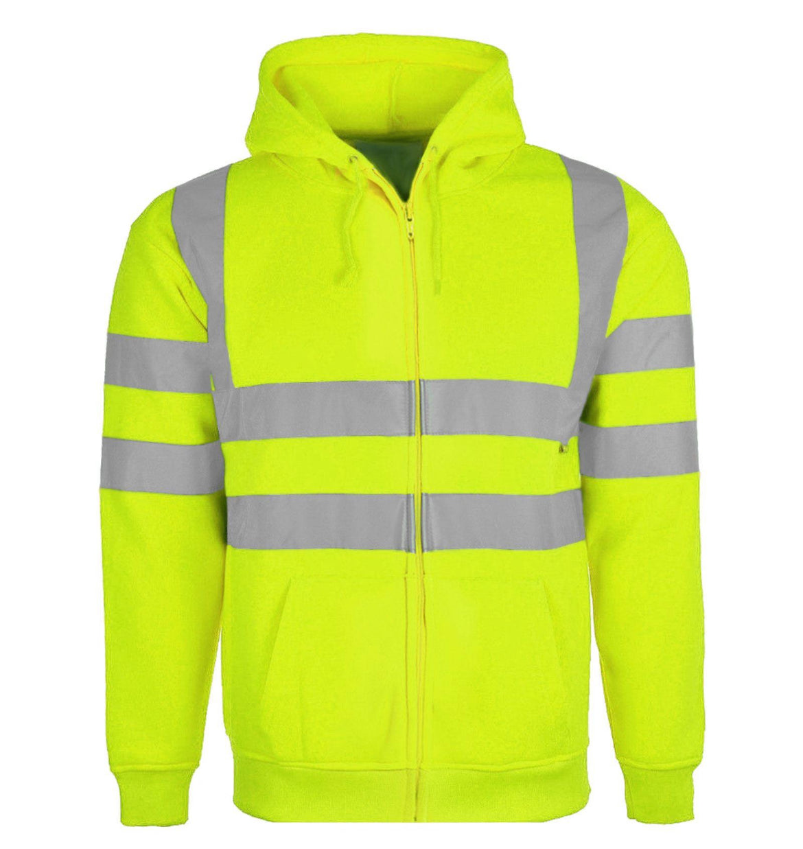 Mens zip Hi vis work hoodie