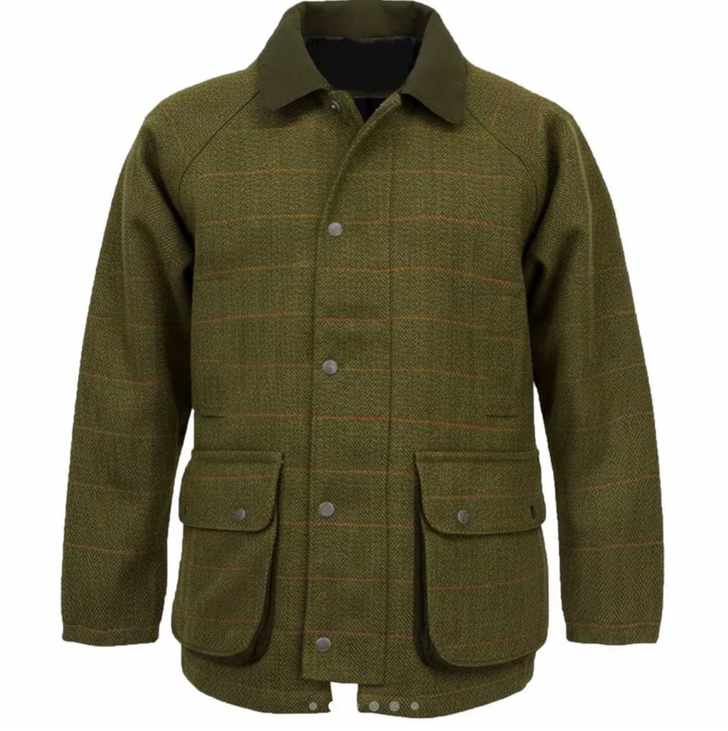 Men’s country shooting tweed jacket fully padded waterproof