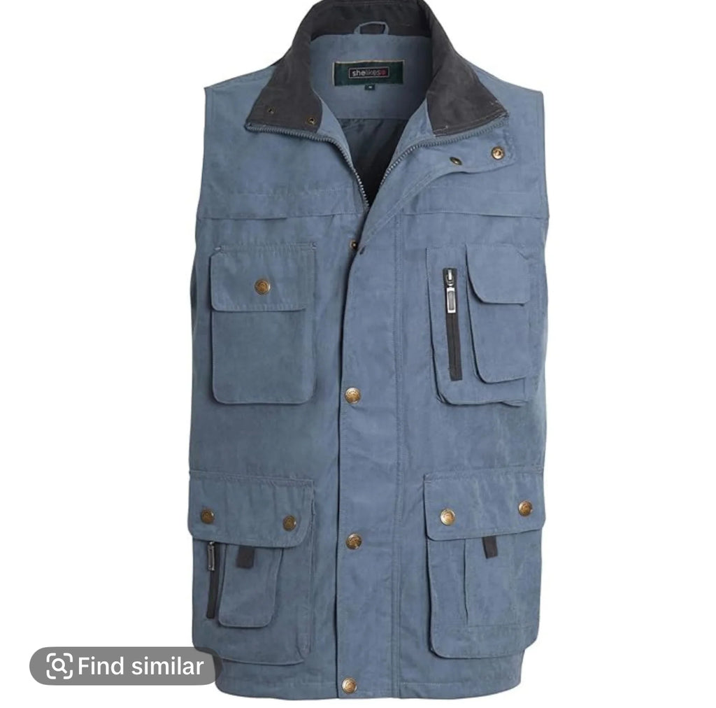 Men’s hunting outdoor highmount moleskin multi pocket bodywarmer vest