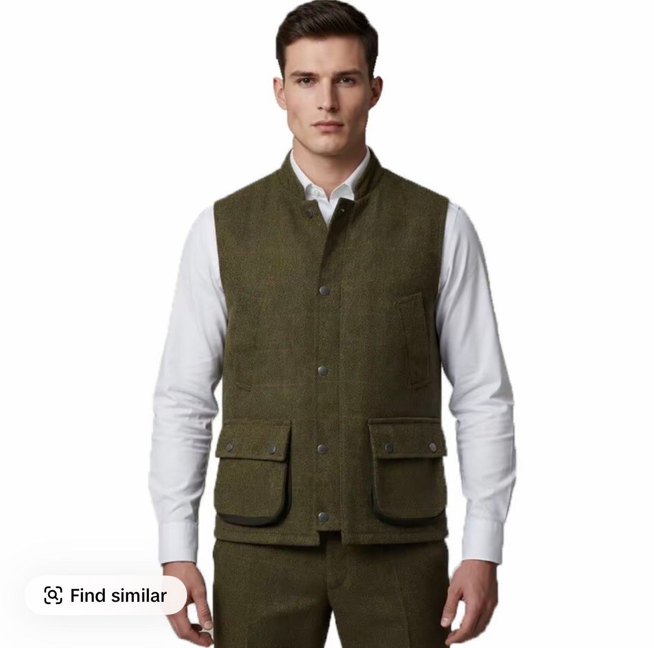 Men’s country tweed padded shooting gilet