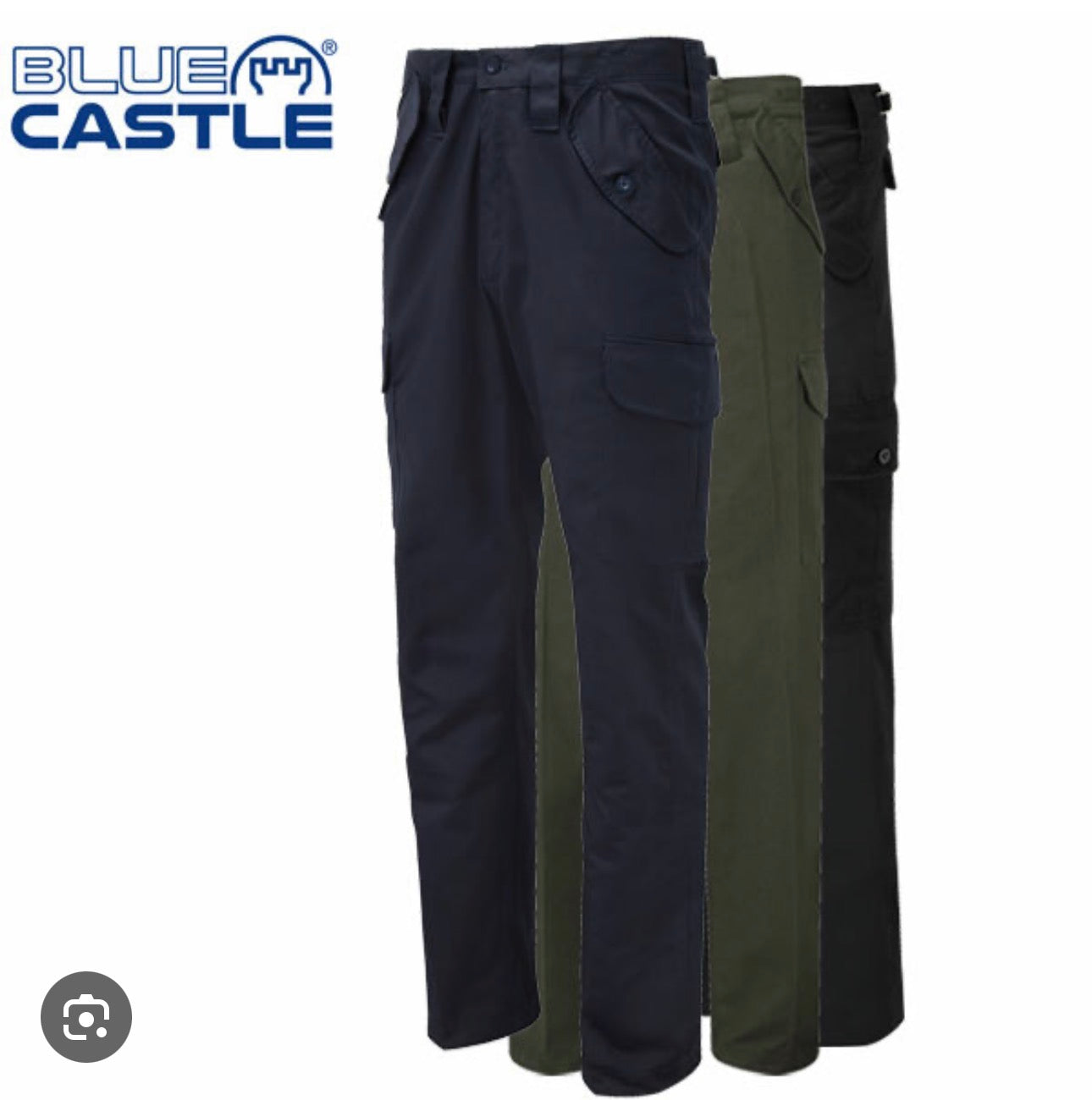 Men’s  work action trousers with cargo pockets