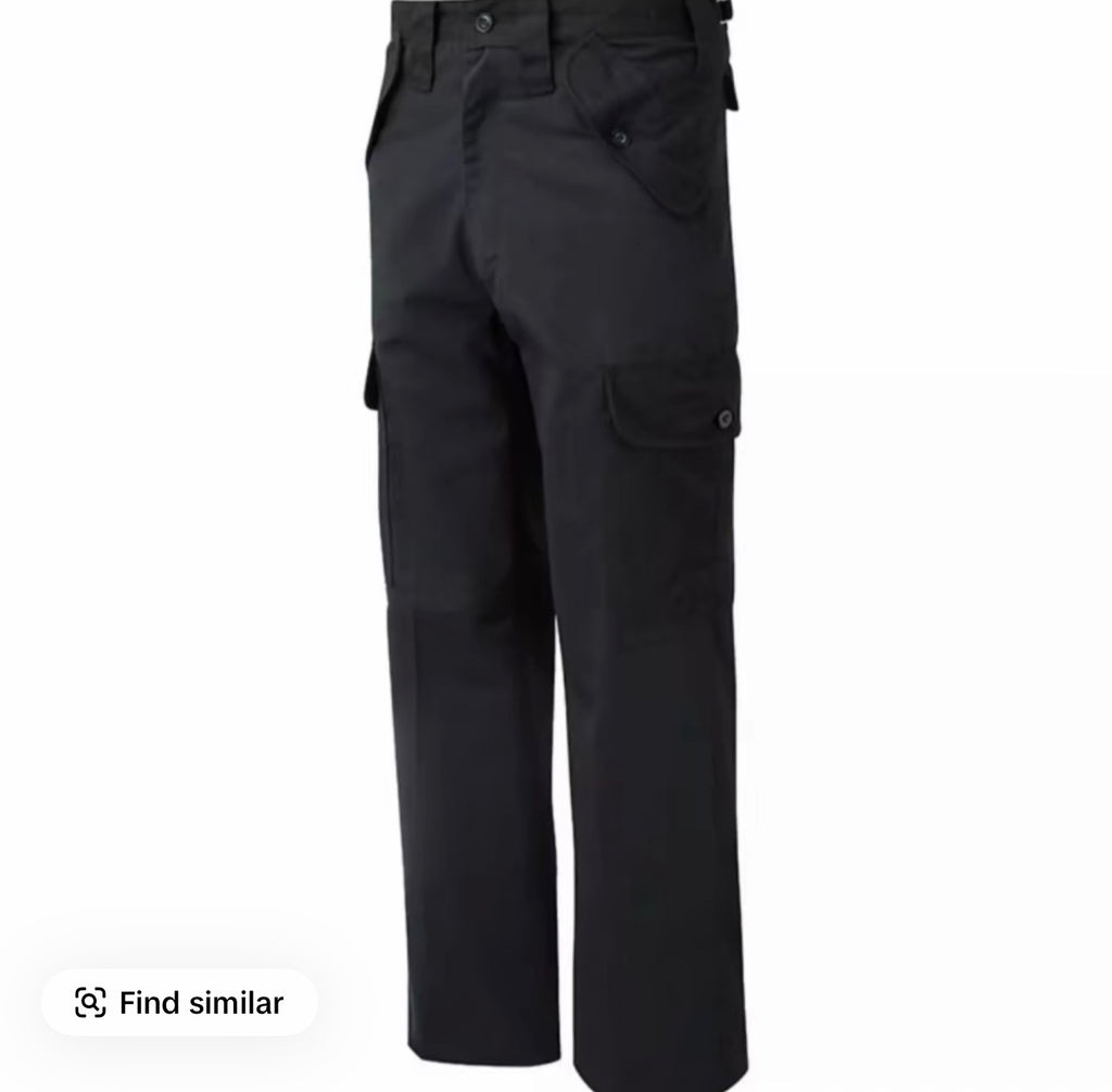 Men’s  work action trousers with cargo pockets