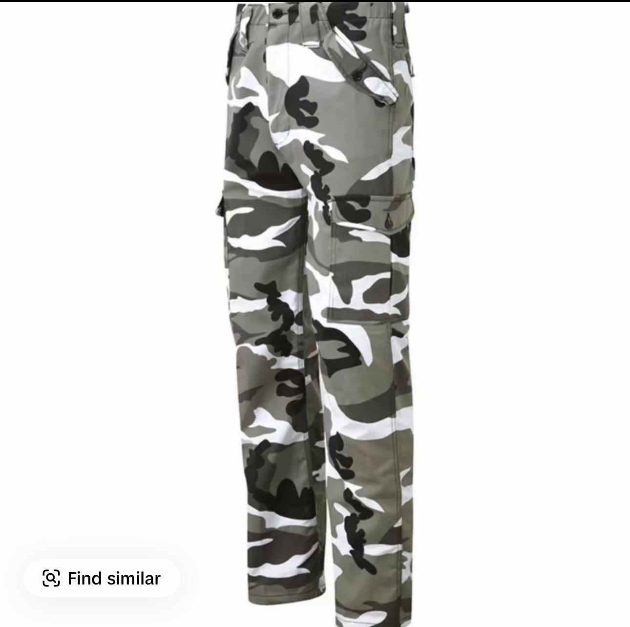 Men’s  work action trousers with cargo pockets